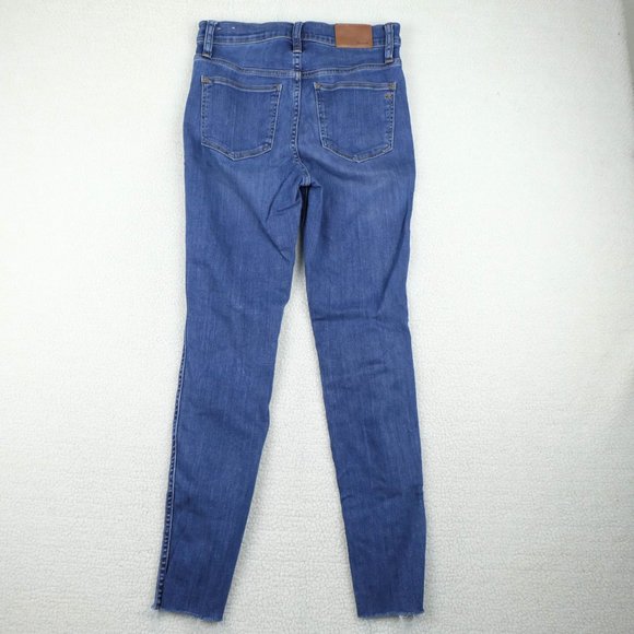 Madewell Jeans Womens 37 Blue High Rise Skinny Medium Wash Button Fly Stretchy - Picture 4 of 13